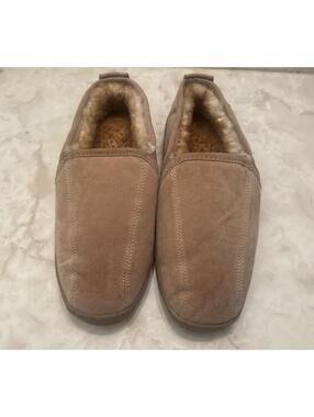 OLD FRIEND Romero SHEEPSKIN Leather Moccasin Slippers Mens Shoe Size 12